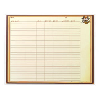 Bloc-notes de registre