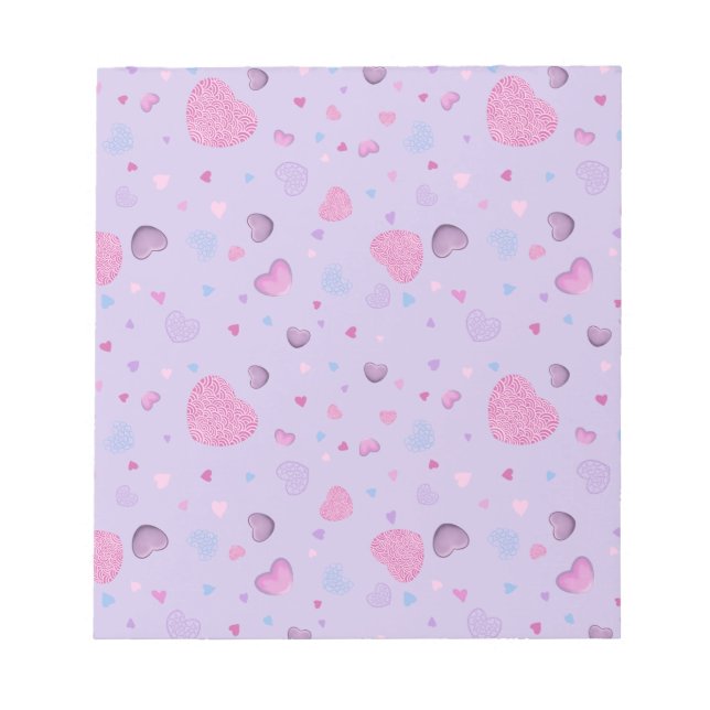 Bloc-notes de Saint Valentin plein de coeur et d'a (Devant)