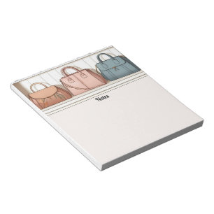 Bloc-notes de style mode de sacs à main colorés