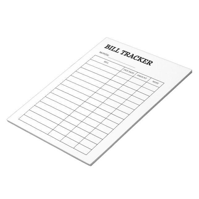 Bloc-notes de suivi de facture SIMPLE (Incliné)