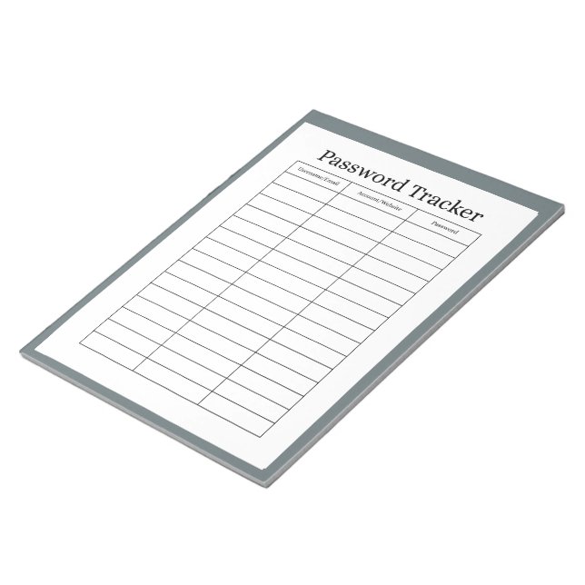 Bloc-notes de suivi de mots de passe facile (Incliné)