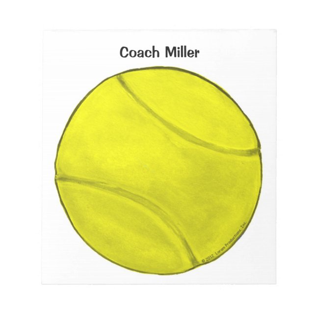 Bloc-notes de tennis personnalisé (Devant)