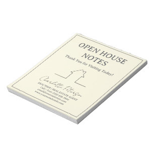 Bloc-notes de visite libre pour agents immobiliers
