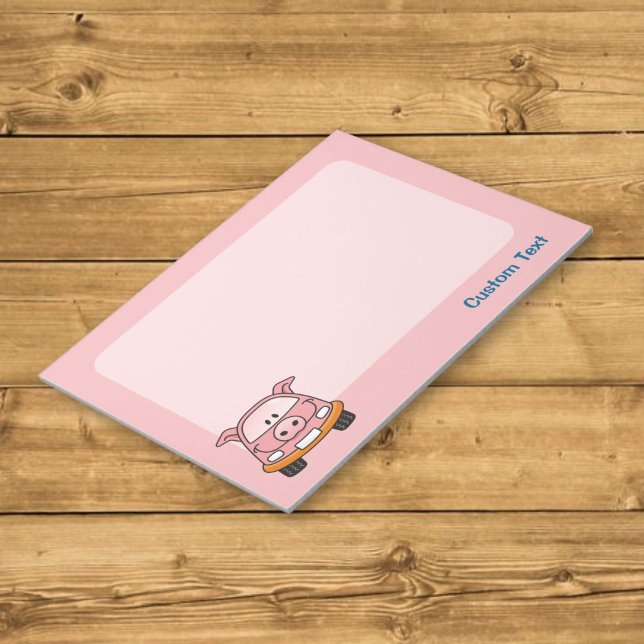 Bloc-notes de voiture de dessin animé de cochon (Créateur téléchargé)