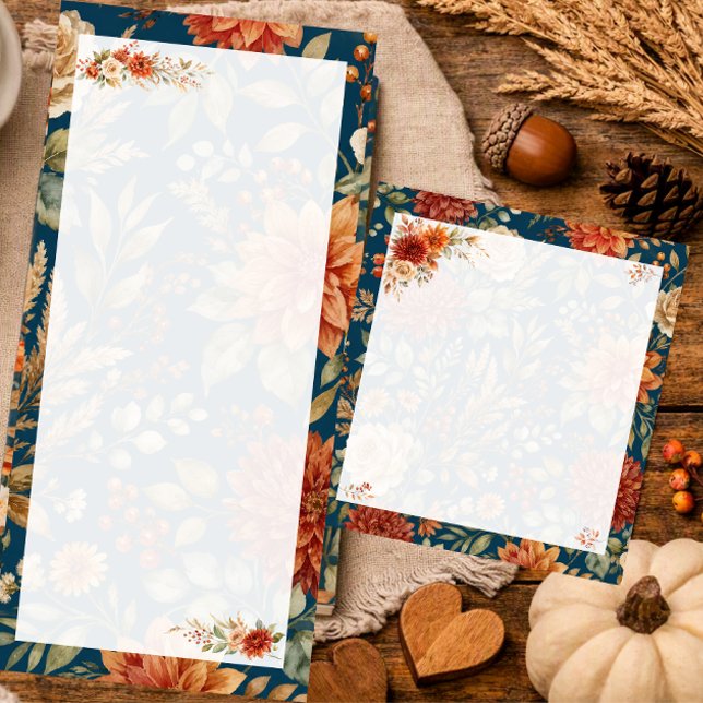 Bloc-notes d'écriture florale d'automne  (Créateur téléchargé)
