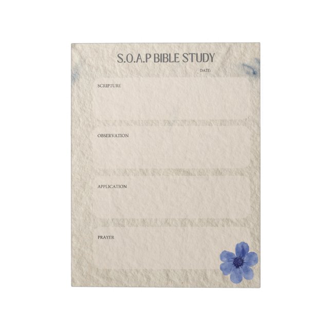 Bloc-notes d'étude biblique SOAP (Tourné)