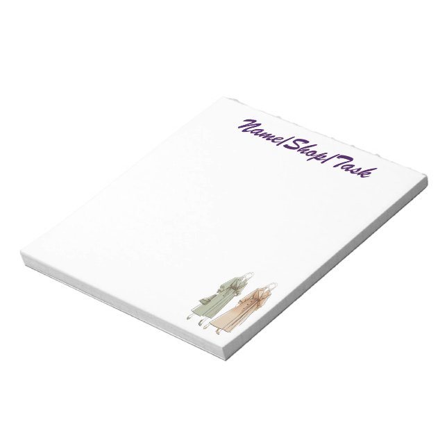 Bloc-notes d'illustration de mode chic (Tourné)