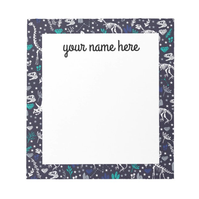 Bloc-notes Dinosaures personnalisées (Devant)