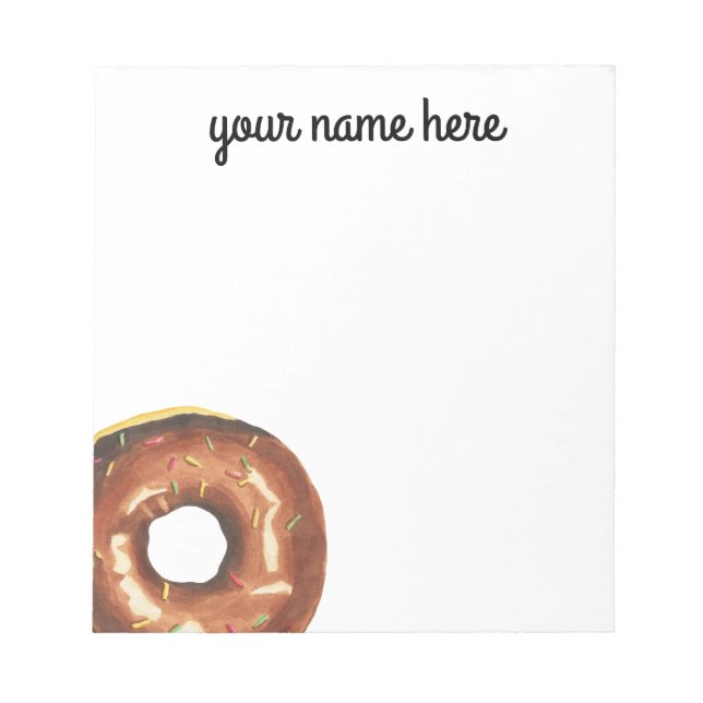 Bloc-notes donut personnalisé (Devant)
