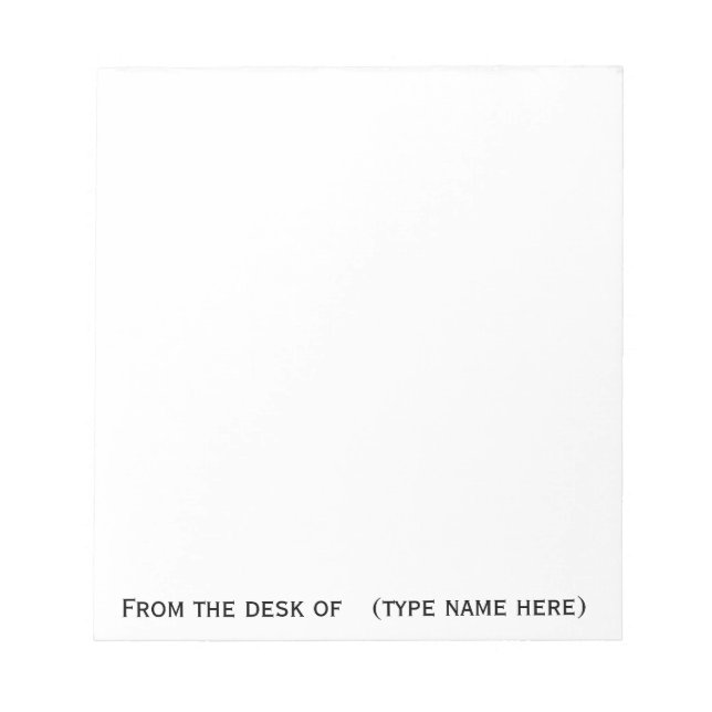 Bloc-notes "Du bureau de" (Devant)