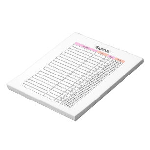 Bloc-notes du gestionnaire de journaux de lecture