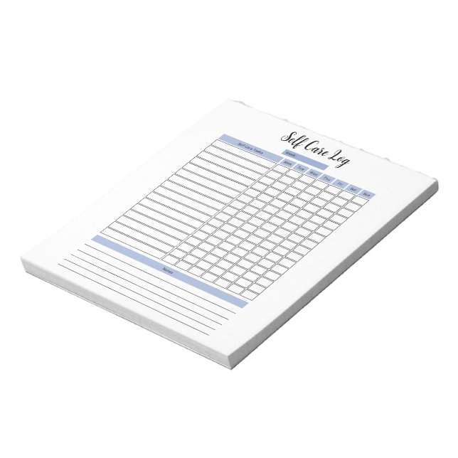 Bloc-notes du journal d'autosoins (Tourné)