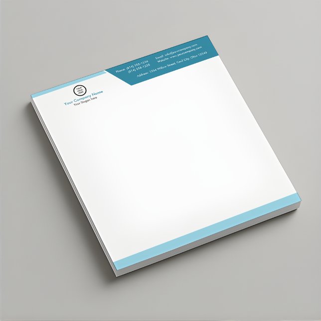 Bloc-notes du logo d'entreprise | Bloc-notes d'aff (Créateur téléchargé)