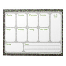 Bloc-notes du planificateur hebdomadaire à faire