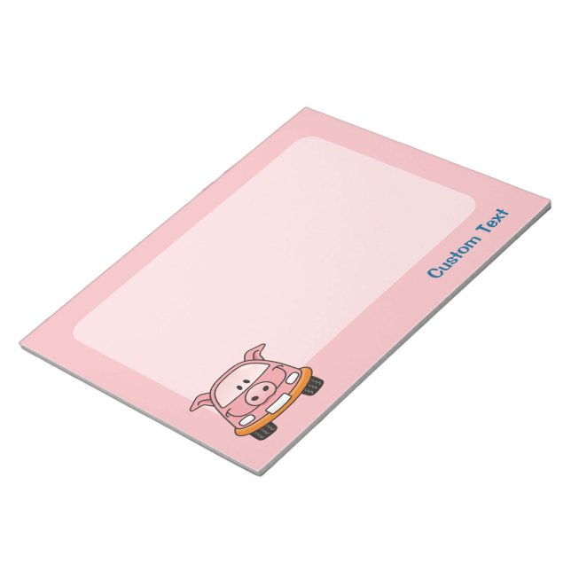 Bloc-notes du véhicule de caricature de porc (Incliné)