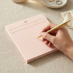 Bloc-notes élégant avec monogramme pour elle