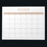 Bloc-notes élégant du planificateur de calendrier<br><div class="desc">Un planificateur de calendrier vierge et non daté qui vous permet d'écrire votre calendrier de remise en forme,  vos événements,  vos tâches,  vos repas et plus encore!</div>