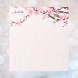 Bloc-notes en fleurs de cerises jolies VOTRE TEXTE<br><div class="desc">De jolies notes personnalisées font un beau cadeau. Bloc-notes joli cerise fleurs VOTRE TEXTE ou votre nom</div>