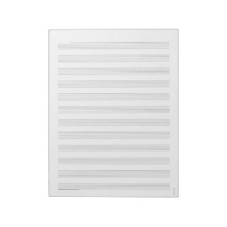 Bloc-notes en papier 12 staves blanc