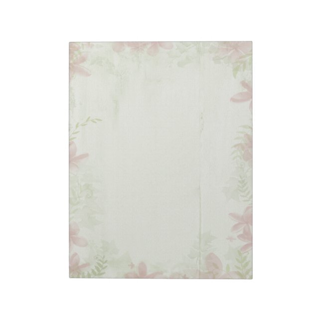 Bloc-notes en papier à fleurs vintages (Tourné)