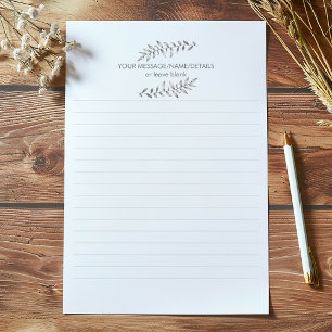 Bloc-notes en plante dessiné au crayon