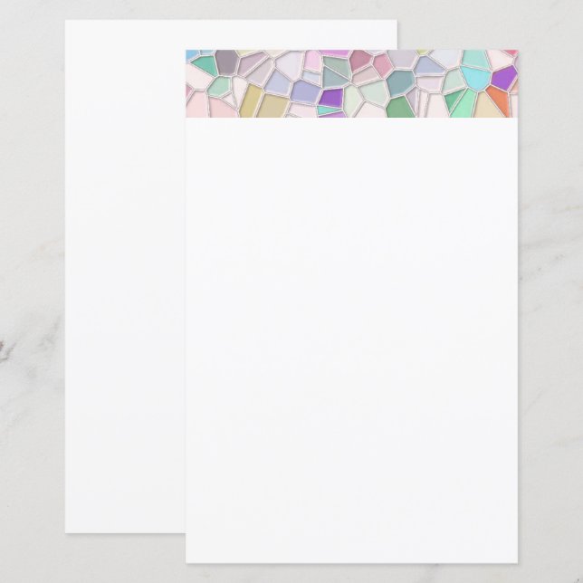 Bloc-notes en verre coupé blanc (Devant / Derrière)