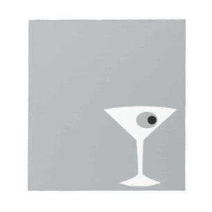 Bloc-notes en verre Noir Martini