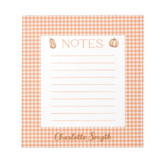 Bloc-notes En vichy automne