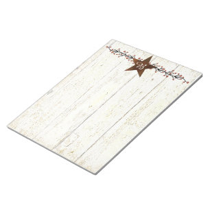 Bloc-notes étoile et baies rouillées