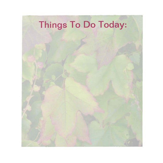 Bloc-notes : Feuilles à faire (Devant)