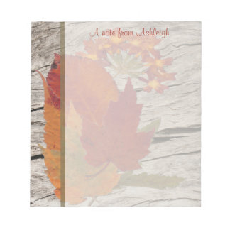 Bloc-notes Feuilles et fleurs d'automne séchées