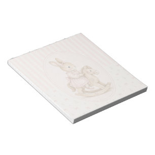 Bloc-notes Fille Lapin Vintage, Écriture Lapin Flo
