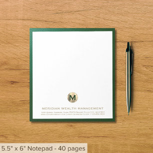 Bloc-notes financier élégant