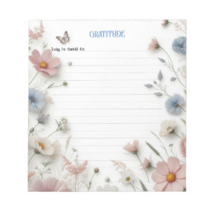 Bloc-notes Fleur Sauvage Gratitude Reconnaissance
