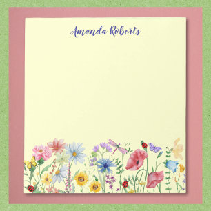 Bloc-notes Fleurs sauvages, Papillons et Coccinell