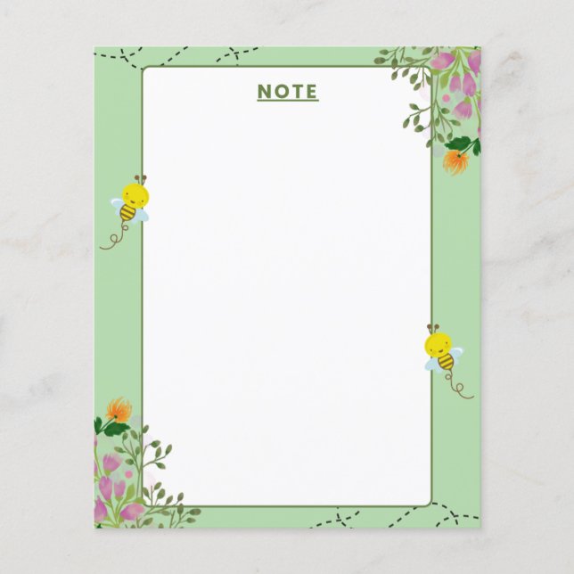 Bloc-notes floral (Devant)