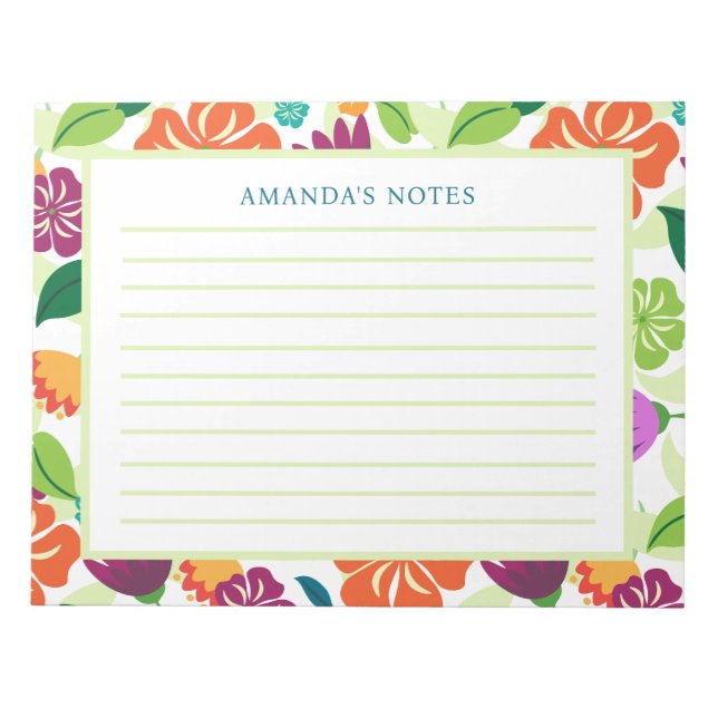Bloc-notes floral (Devant)