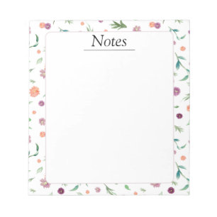 Bloc-notes floral - Beau cadeau d'anniversaire pou