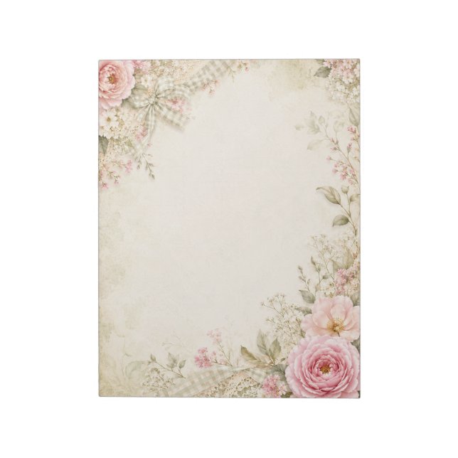 Bloc-notes floral de cottage vintage (Tourné)