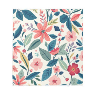 Bloc-notes floral d'inspiration écologique