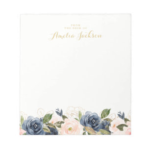 Bloc-notes floral flush marine Stationery personna