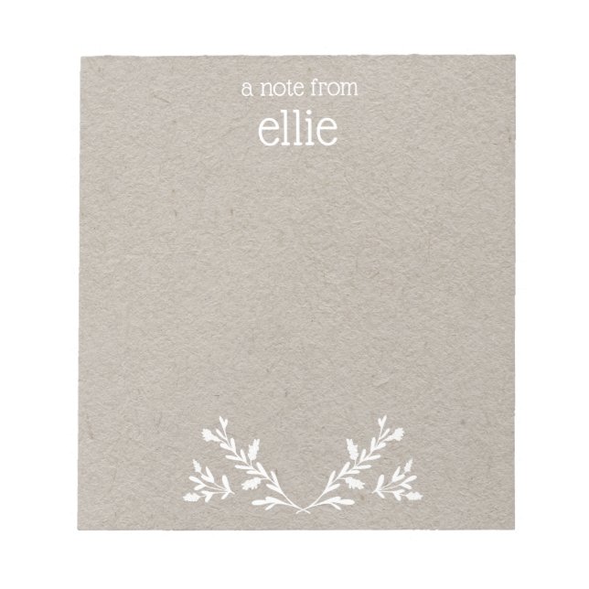 Bloc-notes Floral Kraft Boho Country (Devant)