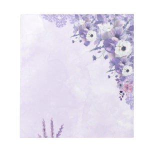 Bloc-notes floral Lavender pour notes quotidiennes