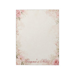 Bloc-notes floral personnalisé