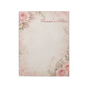 Bloc-notes floral personnalisé
