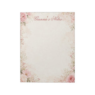 Bloc-notes floral personnalisé