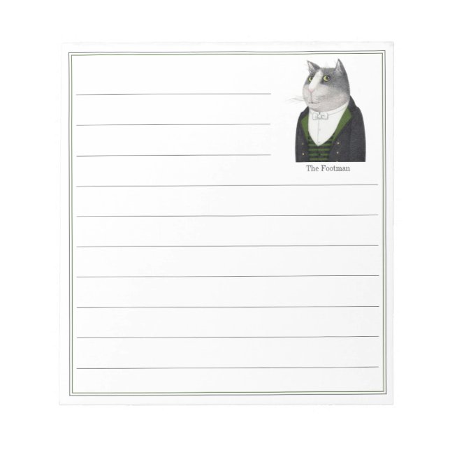 Bloc-notes FOOTMAN CAT 5,5x6 + Lignes (Devant)