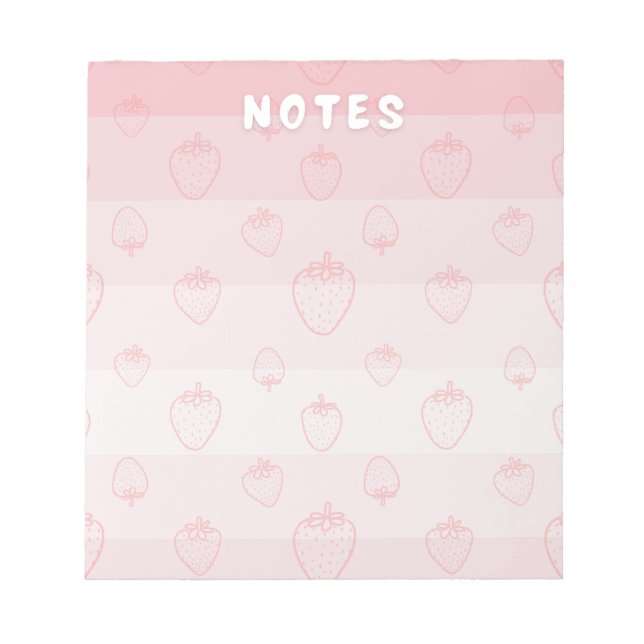 Bloc-notes Fresas con Crema (Devant)