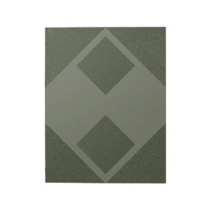 Bloc-notes géométrique vert mousse à carreaux