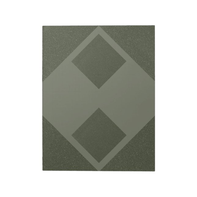 Bloc-notes géométrique vert mousse à carreaux (Tourné)
